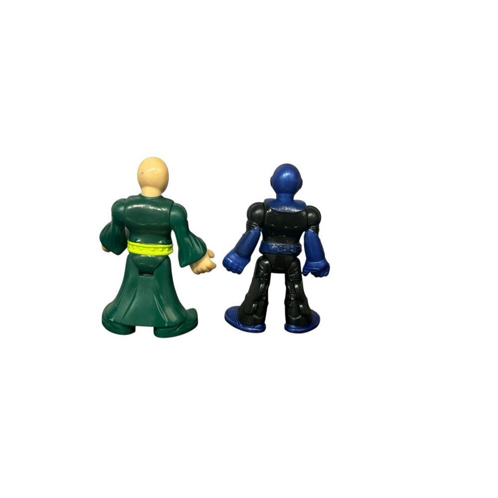 Fisher Price Imaginext Blue Black Knight & Green Neon Wizard Action Figures - Picture 7 of 9